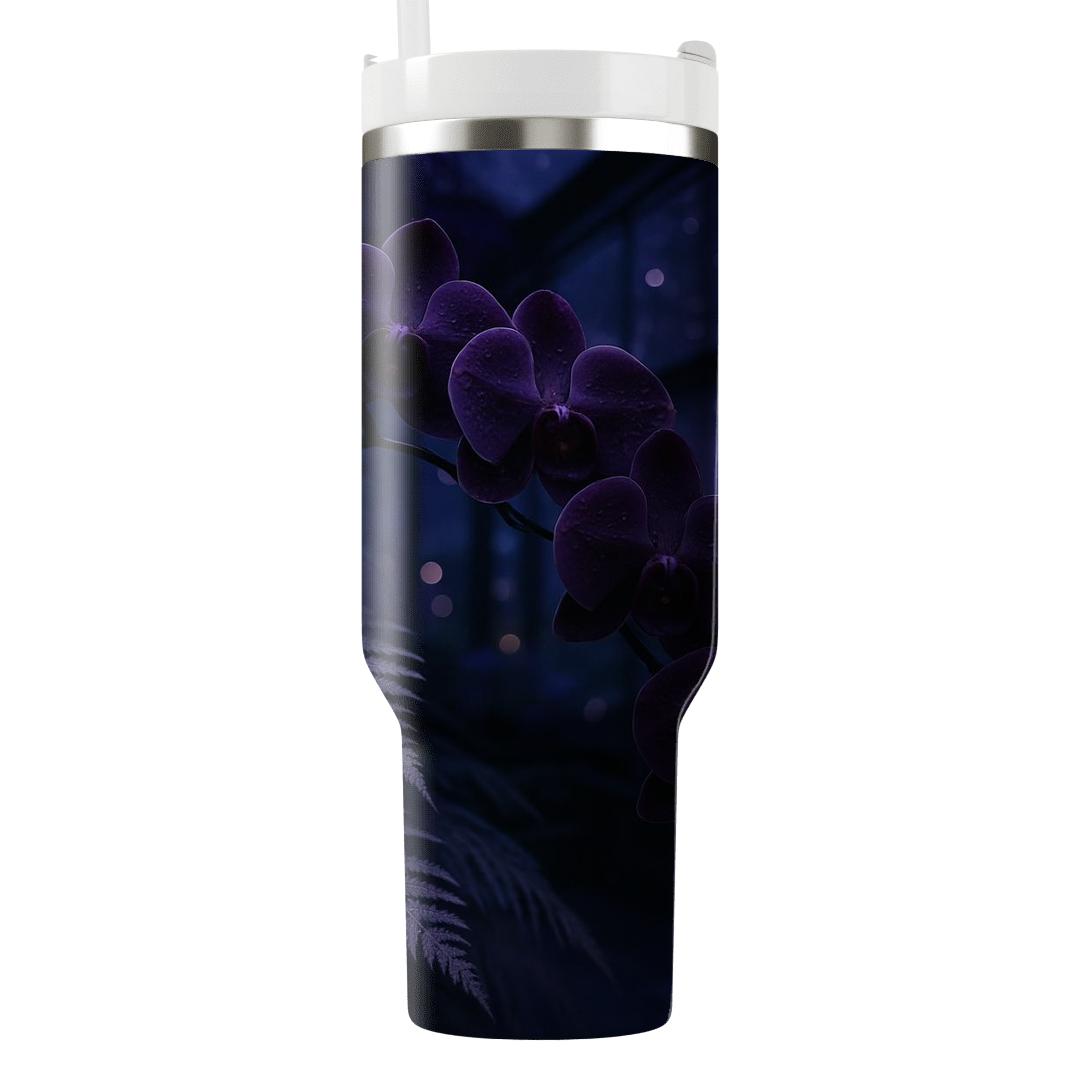 Midnight Orchid Mirage tumblers with lids
