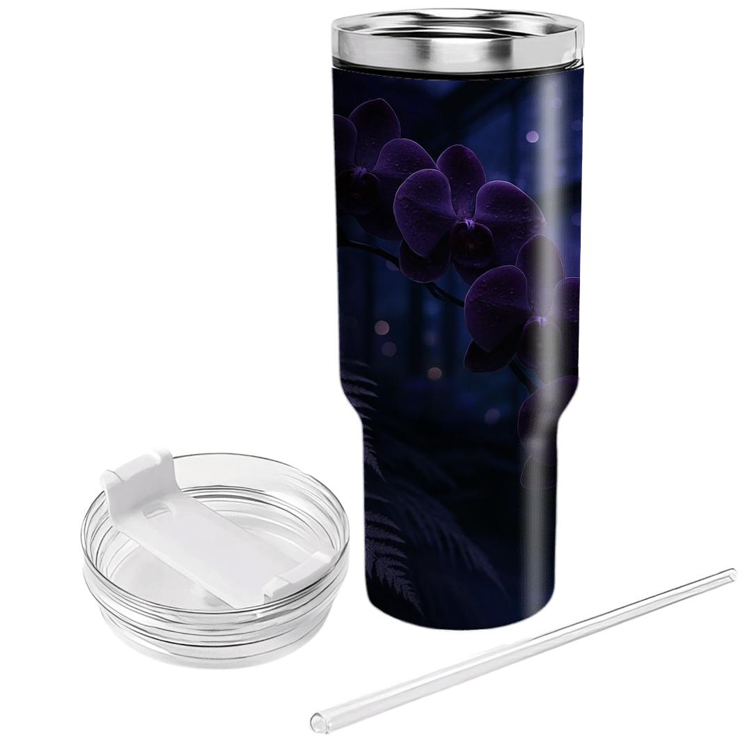 Midnight Orchid Mirage tumblers with lids