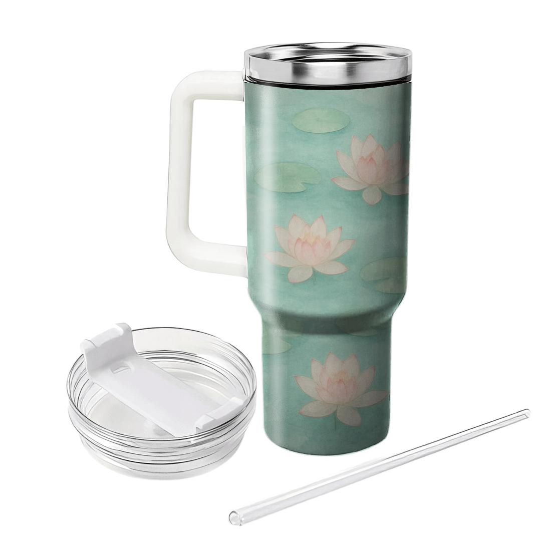 Serene Lotus Meadow insulated tumblers
