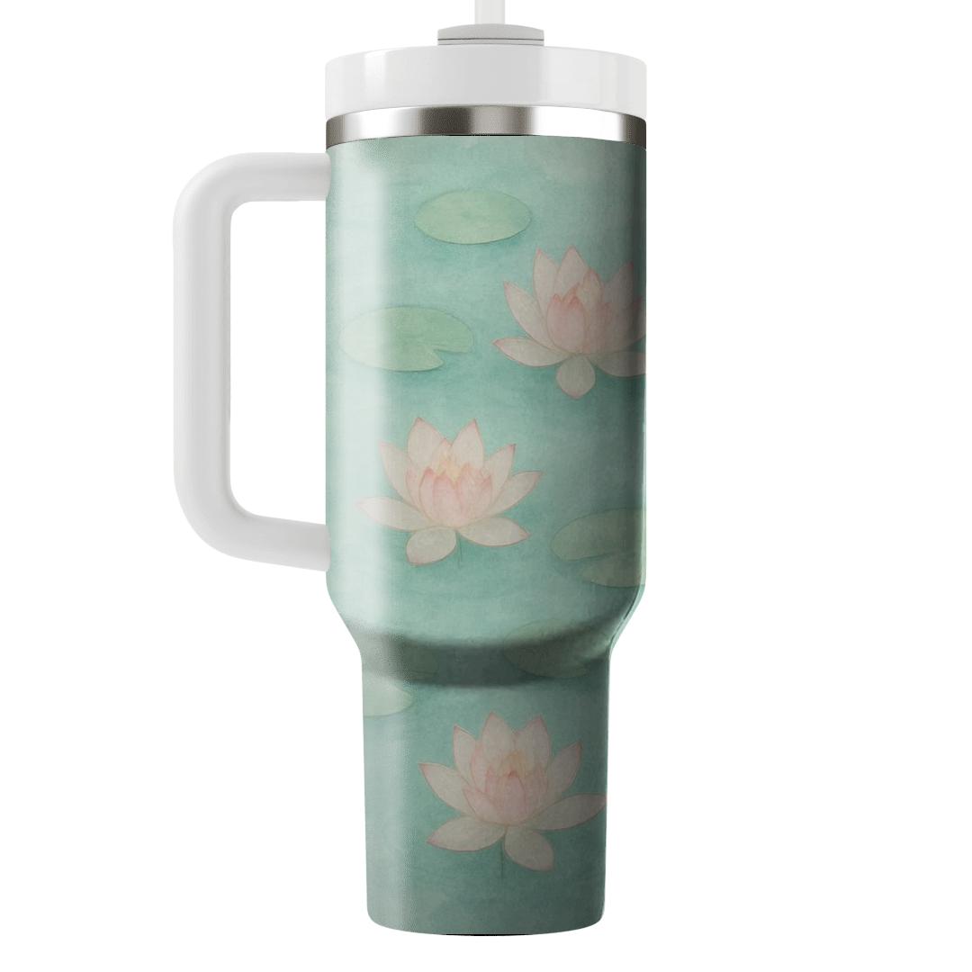 Serene Lotus Meadow insulated tumblers