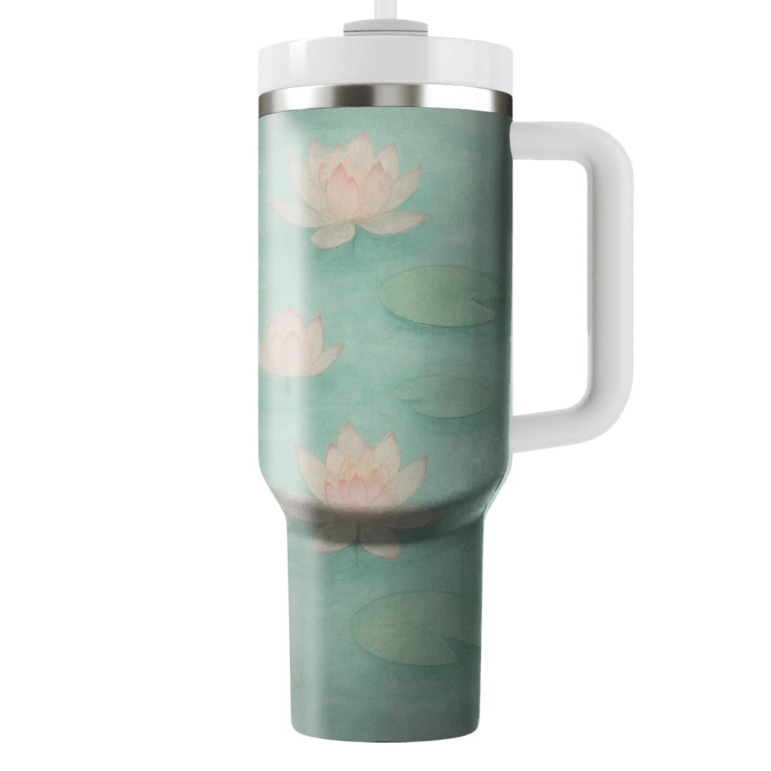 Serene Lotus Meadow insulated tumblers