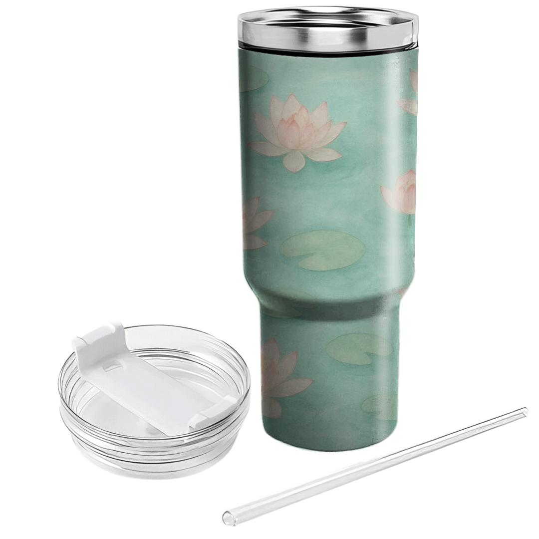 Serene Lotus Meadow insulated tumblers