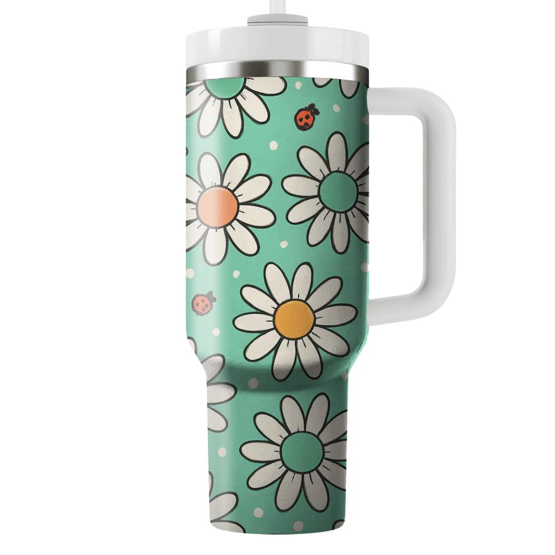 Playful Daisy Picnic tumblers for gifts