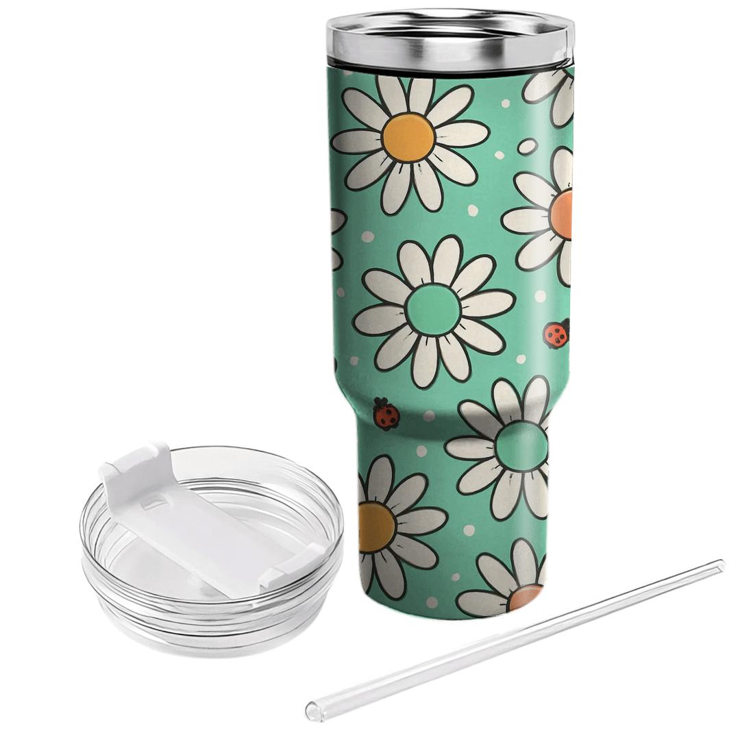 Playful Daisy Picnic tumblers for gifts
