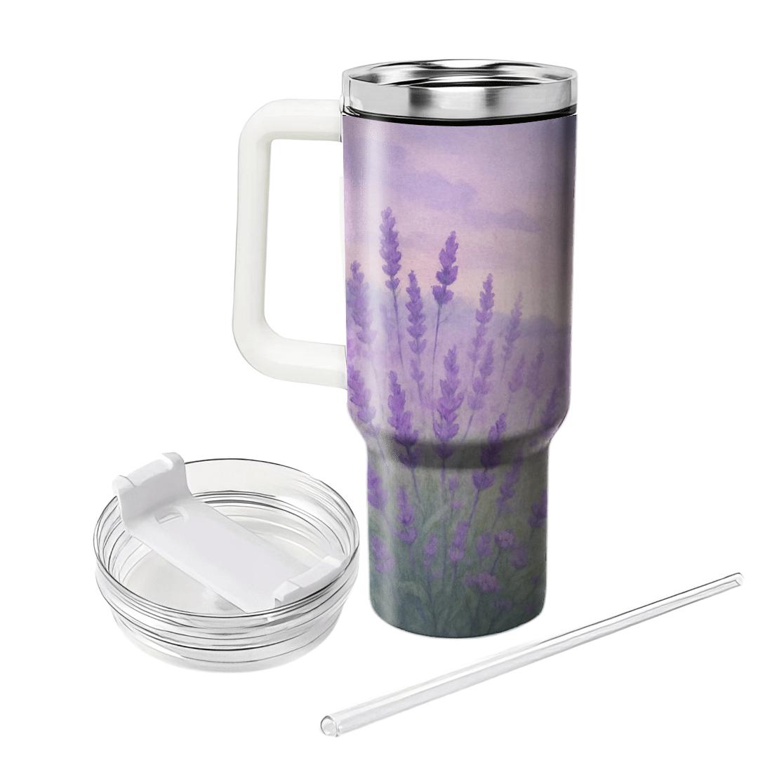 Enchanted Lavender Meadow decorative tumblers