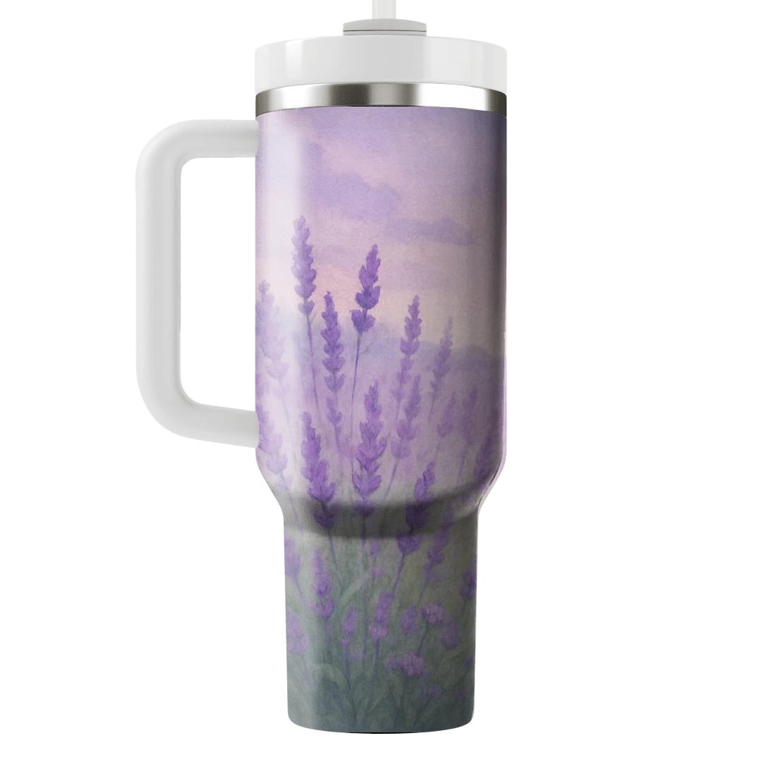 Enchanted Lavender Meadow decorative tumblers