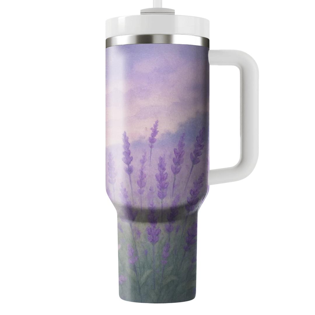 Enchanted Lavender Meadow decorative tumblers