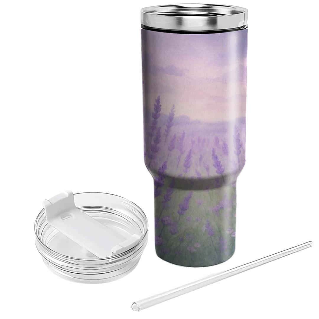 Enchanted Lavender Meadow decorative tumblers