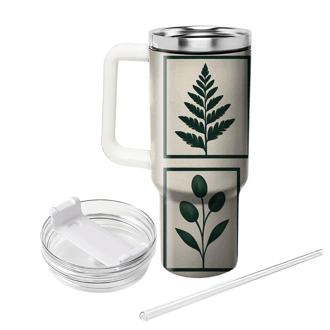 Verdant Orchid Geometry travel tumblers