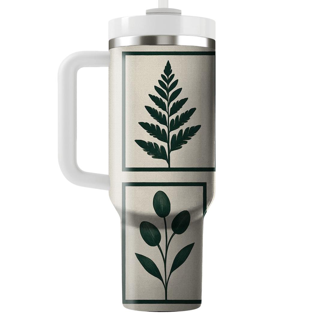 Verdant Orchid Geometry travel tumblers