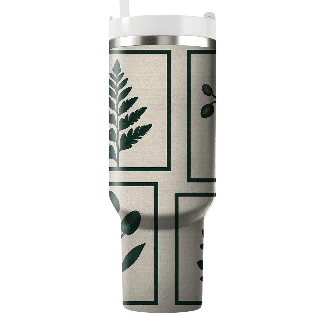 Verdant Orchid Geometry travel tumblers