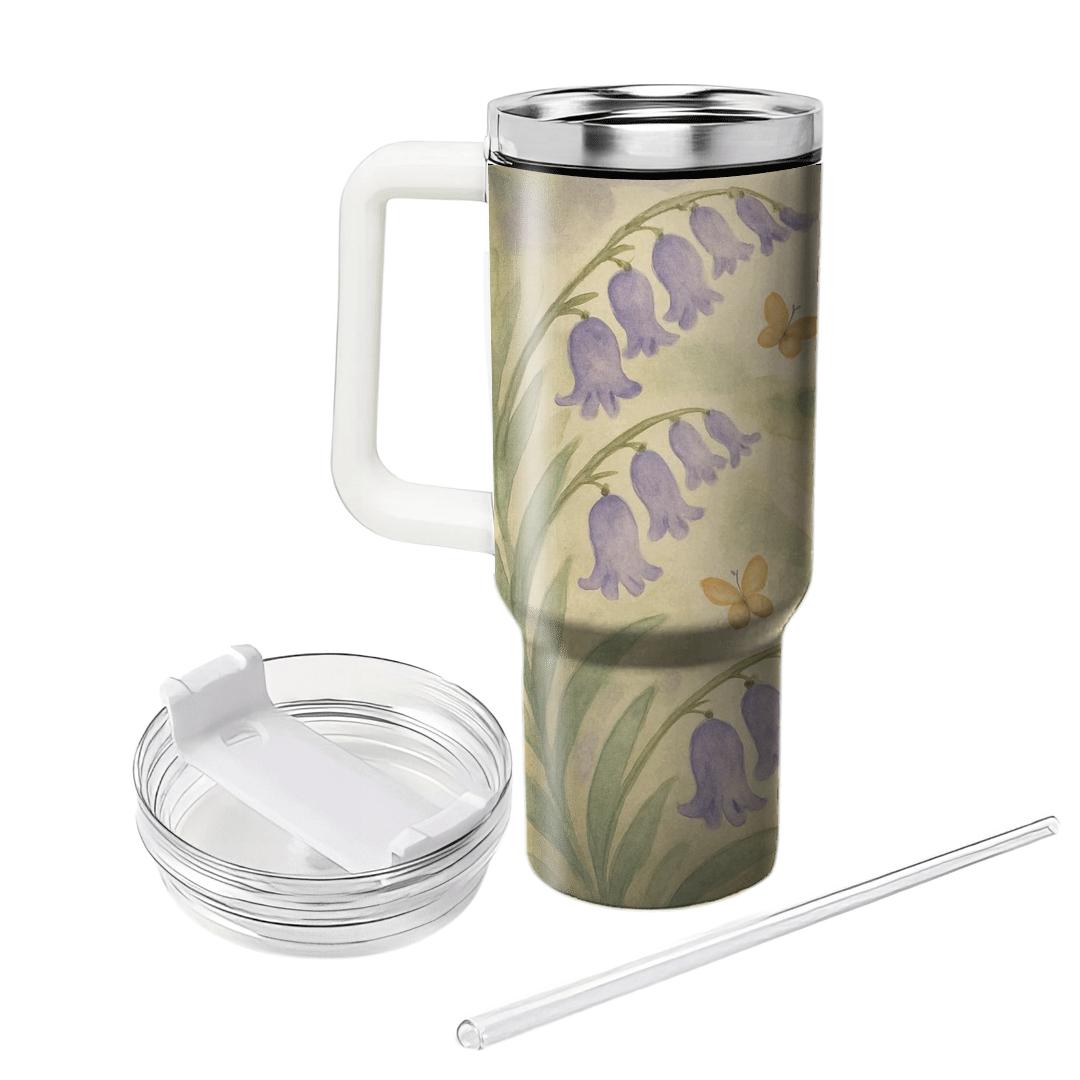 Vintage Bluebell Caravan personalized tumblers