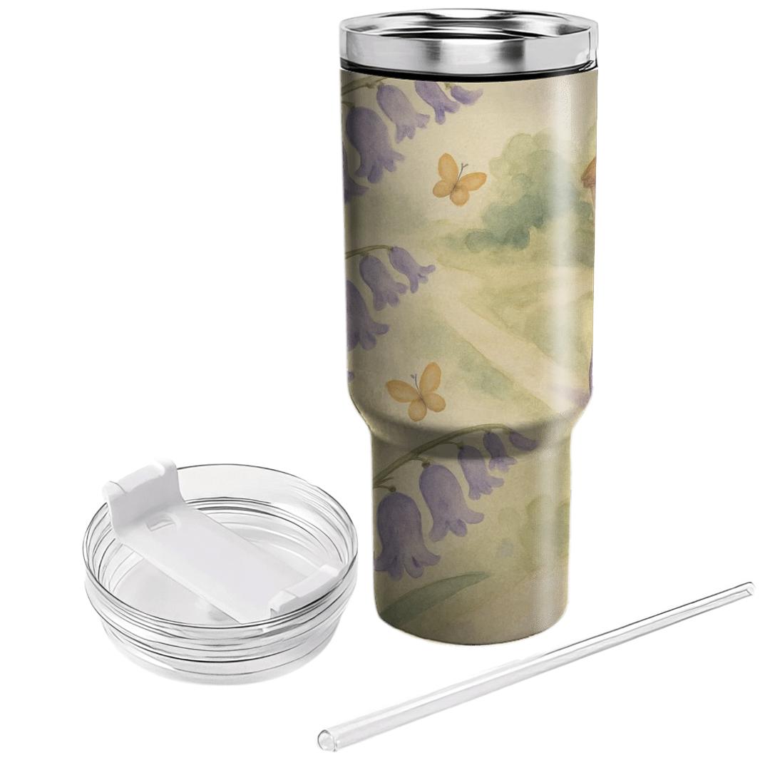 Vintage Bluebell Caravan personalized tumblers