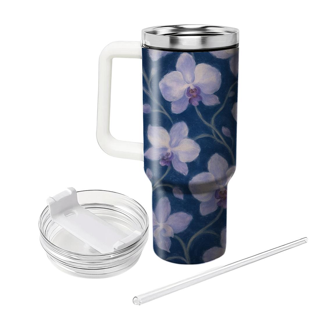 Celestial Orchid Reverie tumblers with lids