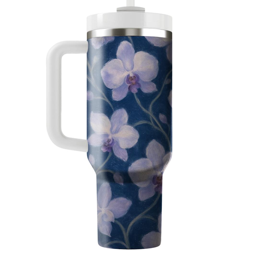 Celestial Orchid Reverie tumblers with lids