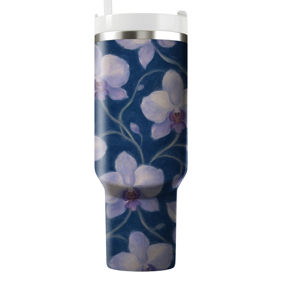 Celestial Orchid Reverie tumblers with lids