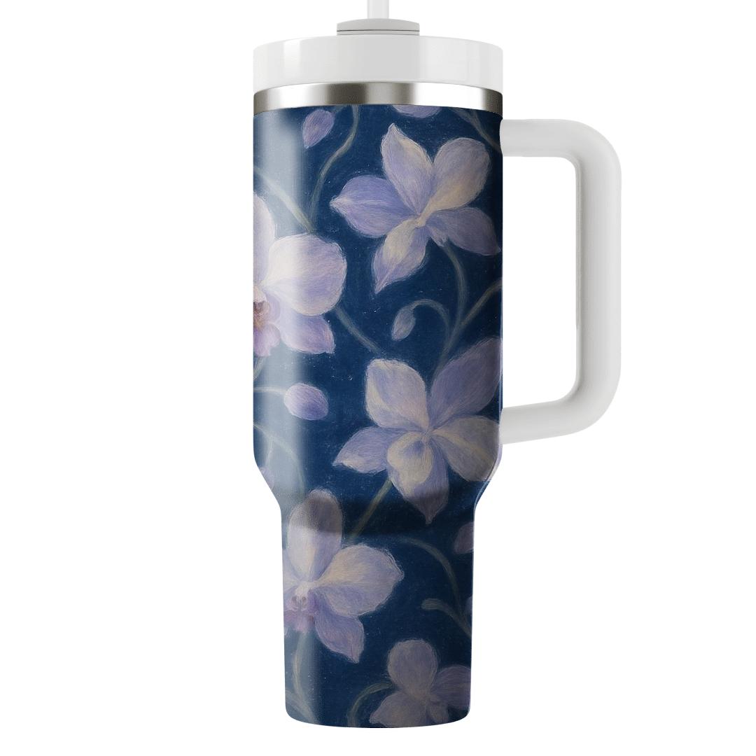 Celestial Orchid Reverie tumblers with lids