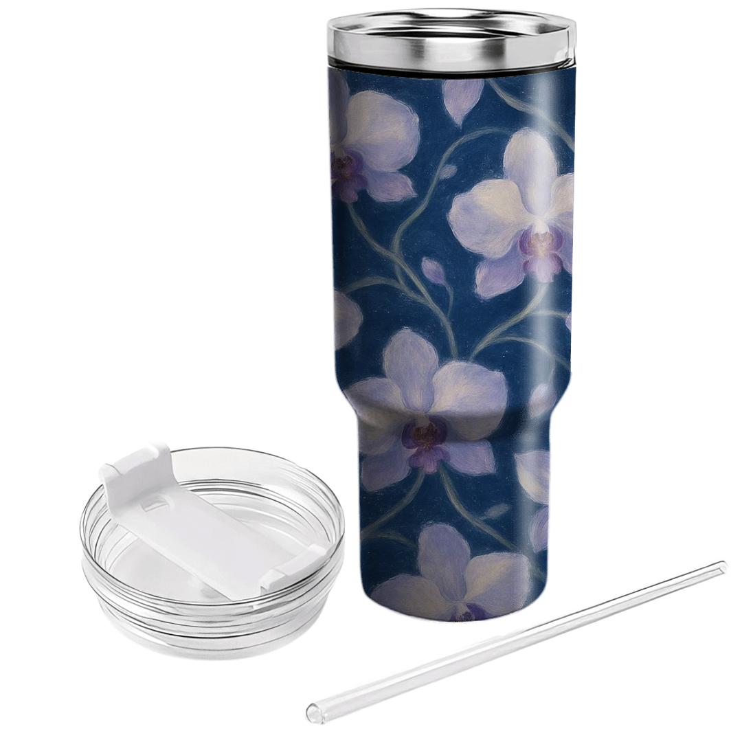 Celestial Orchid Reverie tumblers with lids