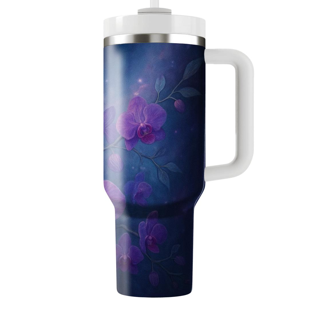 Mystical Orchid Cascade custom tumblers