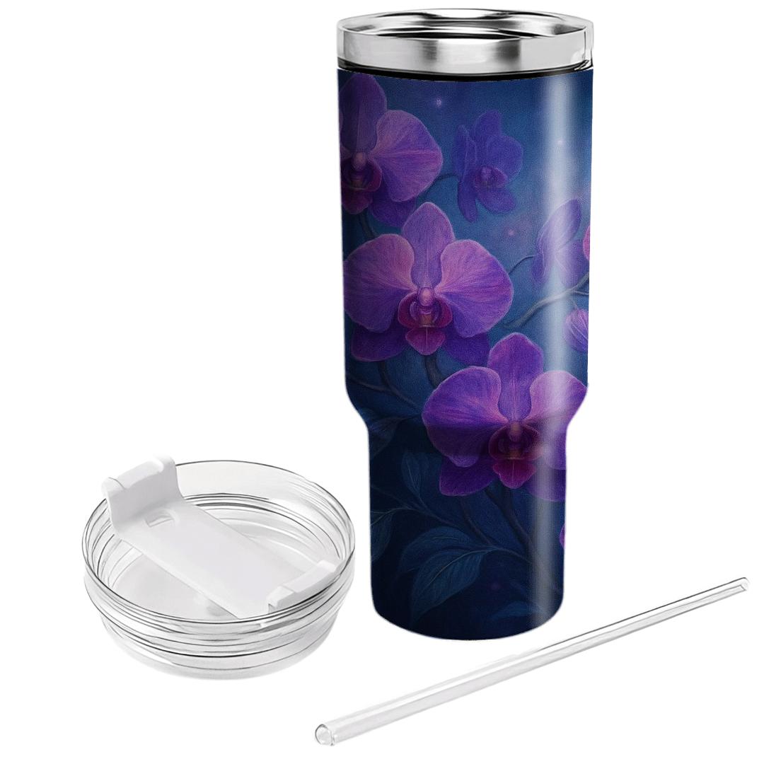 Mystical Orchid Cascade custom tumblers