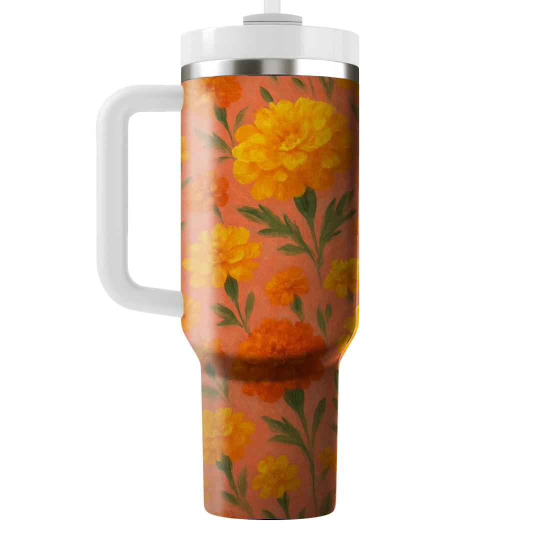 Sunset Marigold Whispers unique tumblers