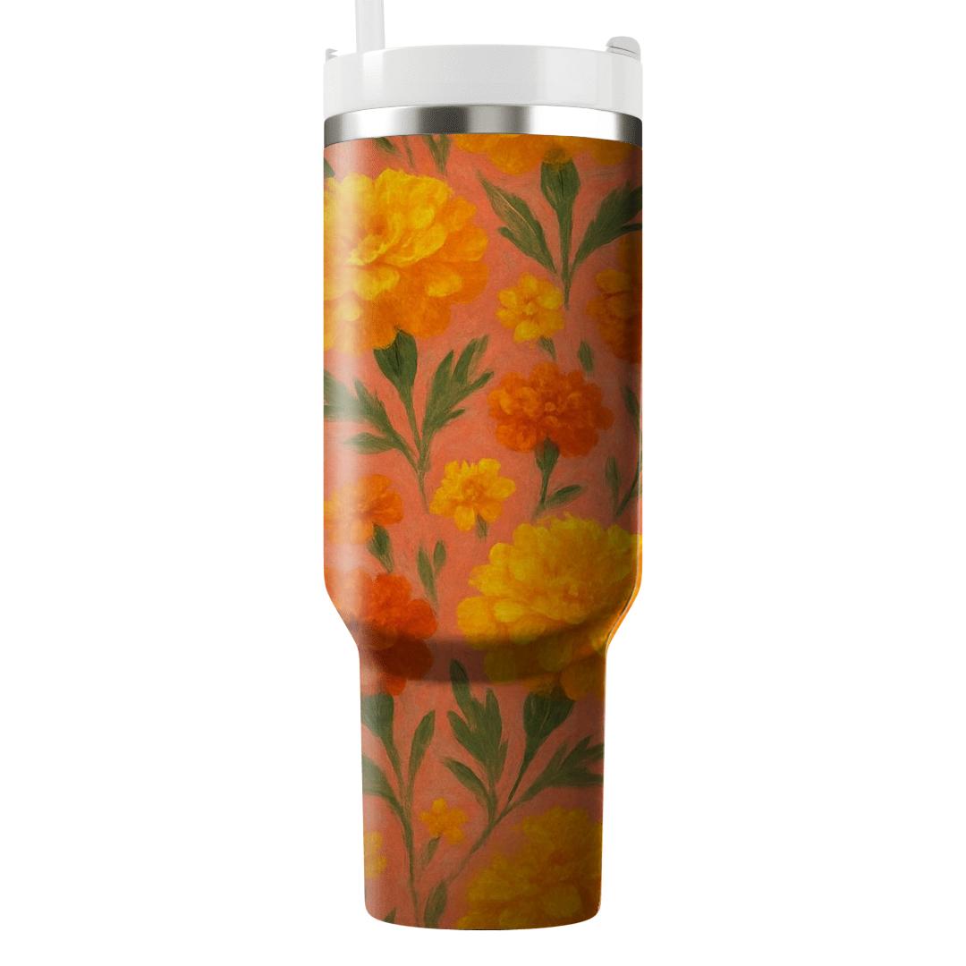 Sunset Marigold Whispers unique tumblers