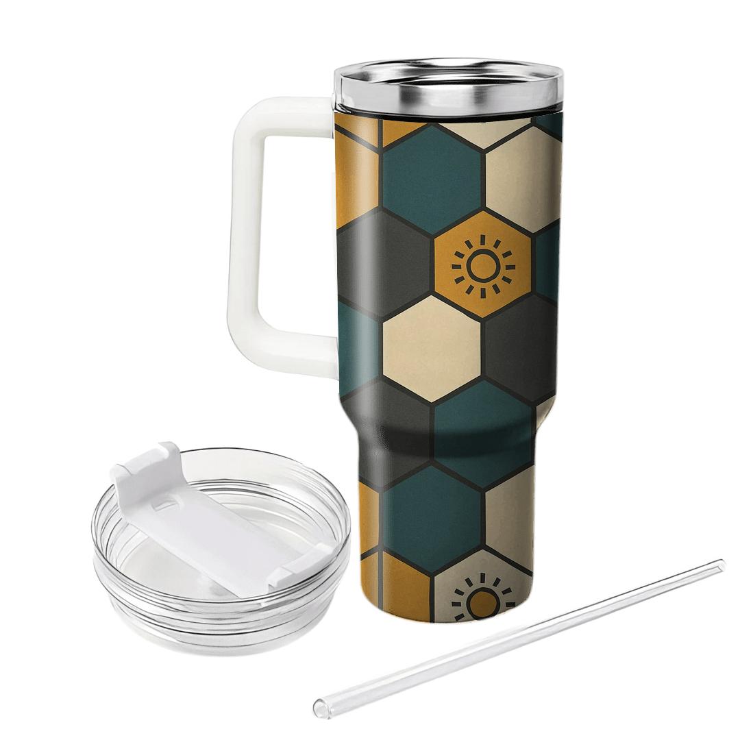Solar Tile Mosaic unique tumblers