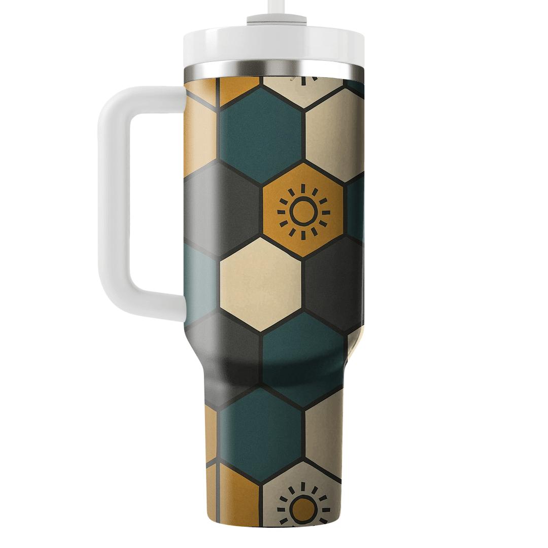 Solar Tile Mosaic unique tumblers