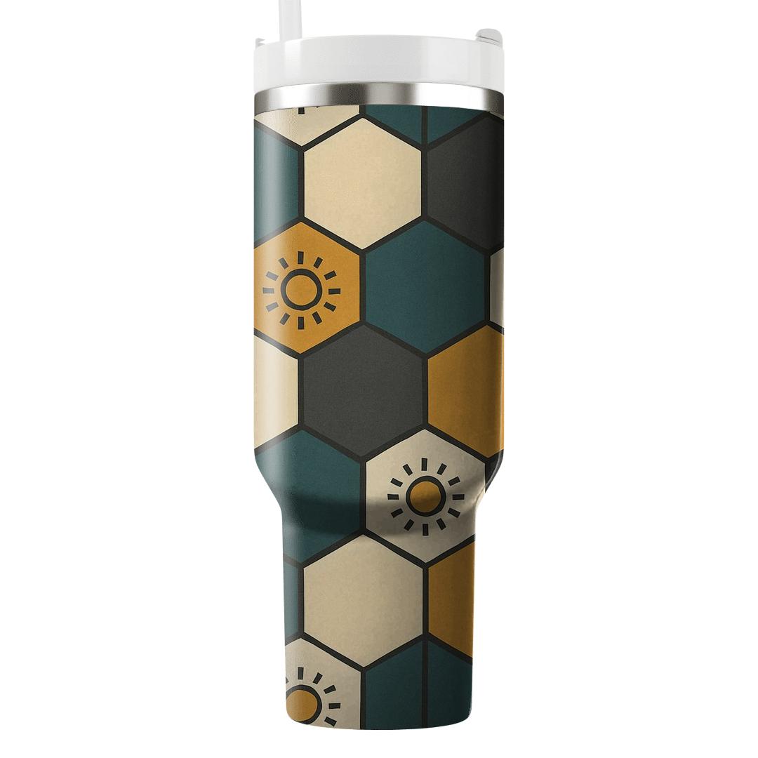 Solar Tile Mosaic unique tumblers