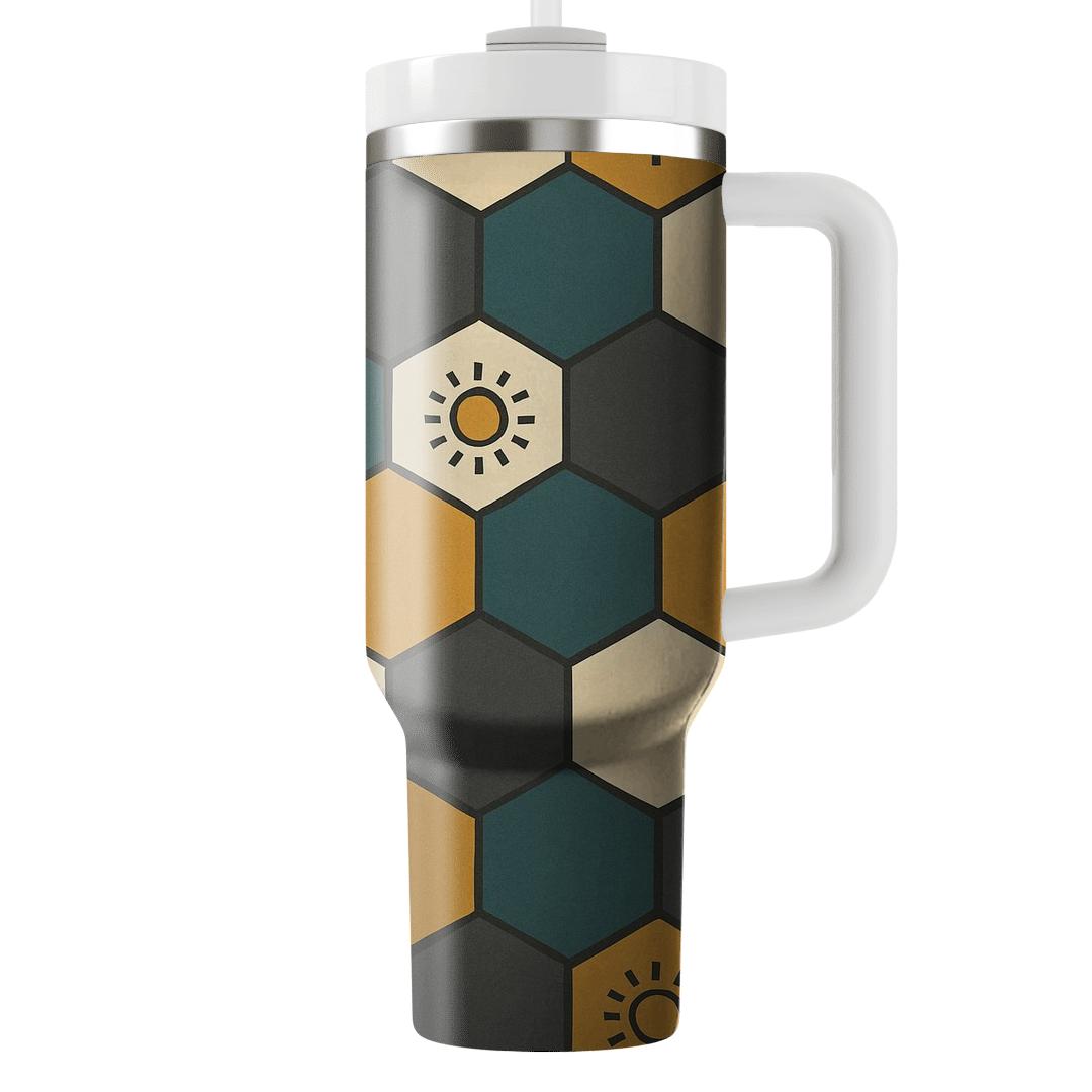 Solar Tile Mosaic unique tumblers