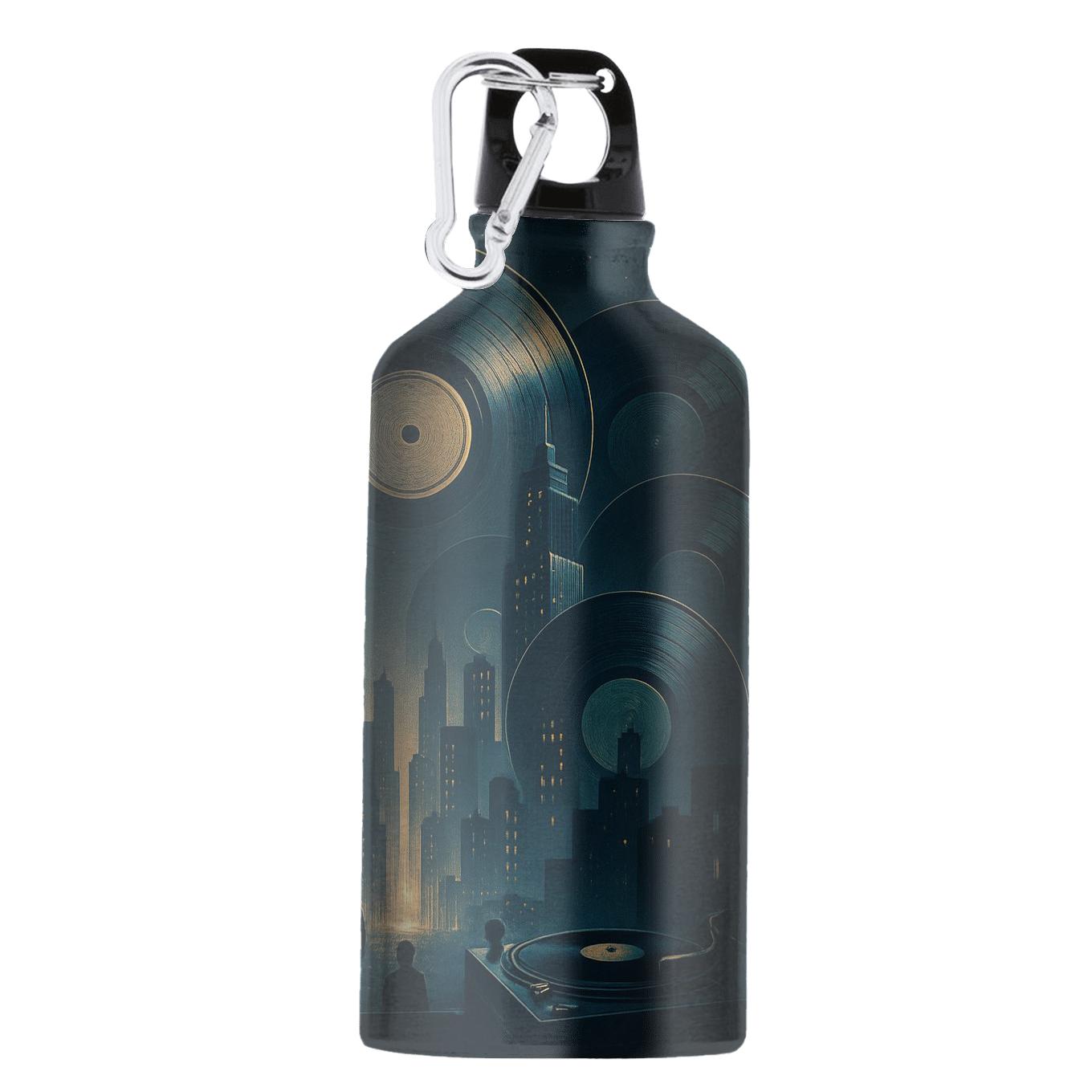Vinyl City Skyline sports bottles with lids