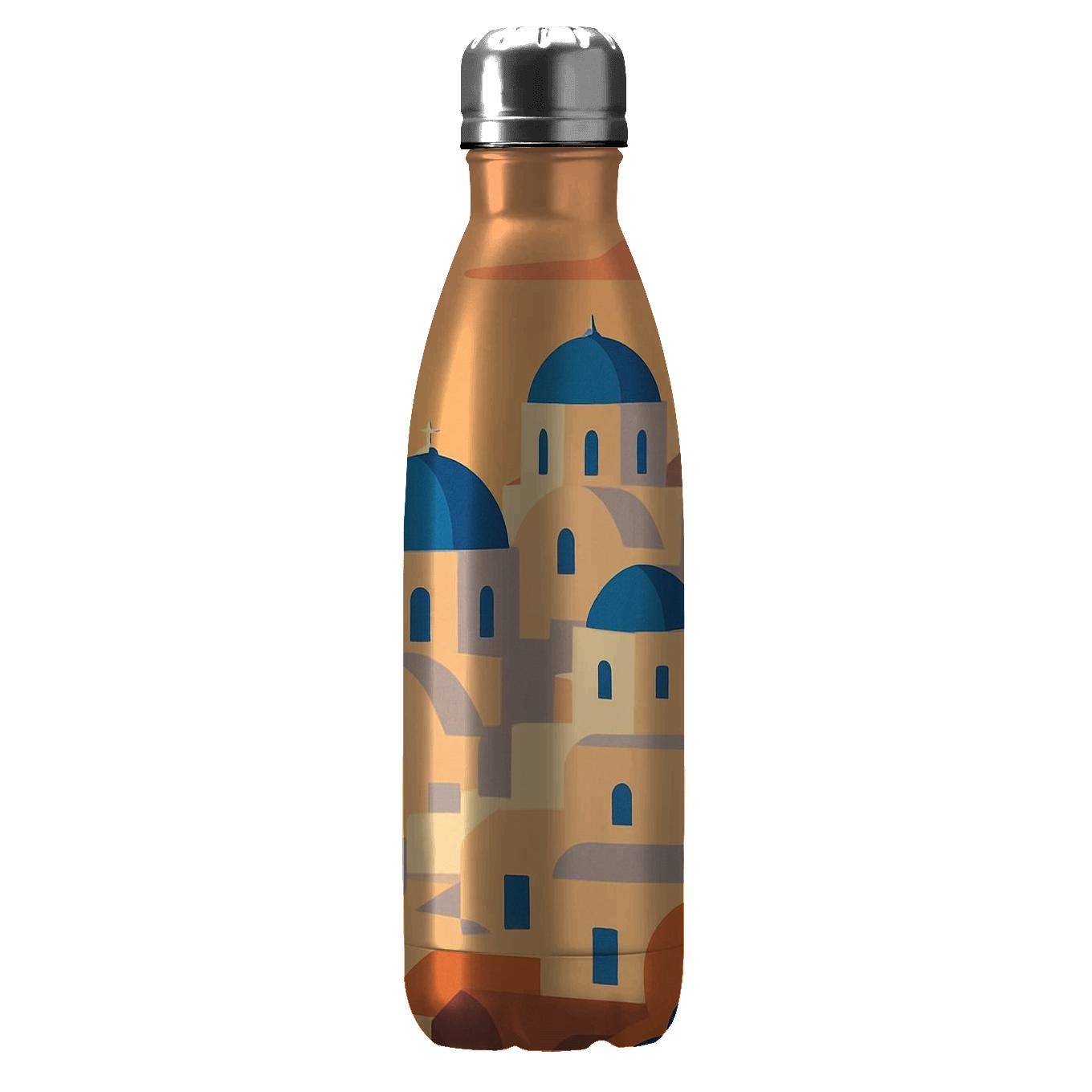 Santorini Oia Sunset Cliffs water bottle cups