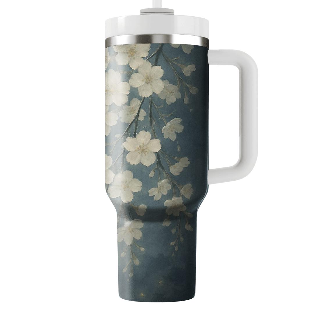Moonlit Cherry Cascade tumblers with lids