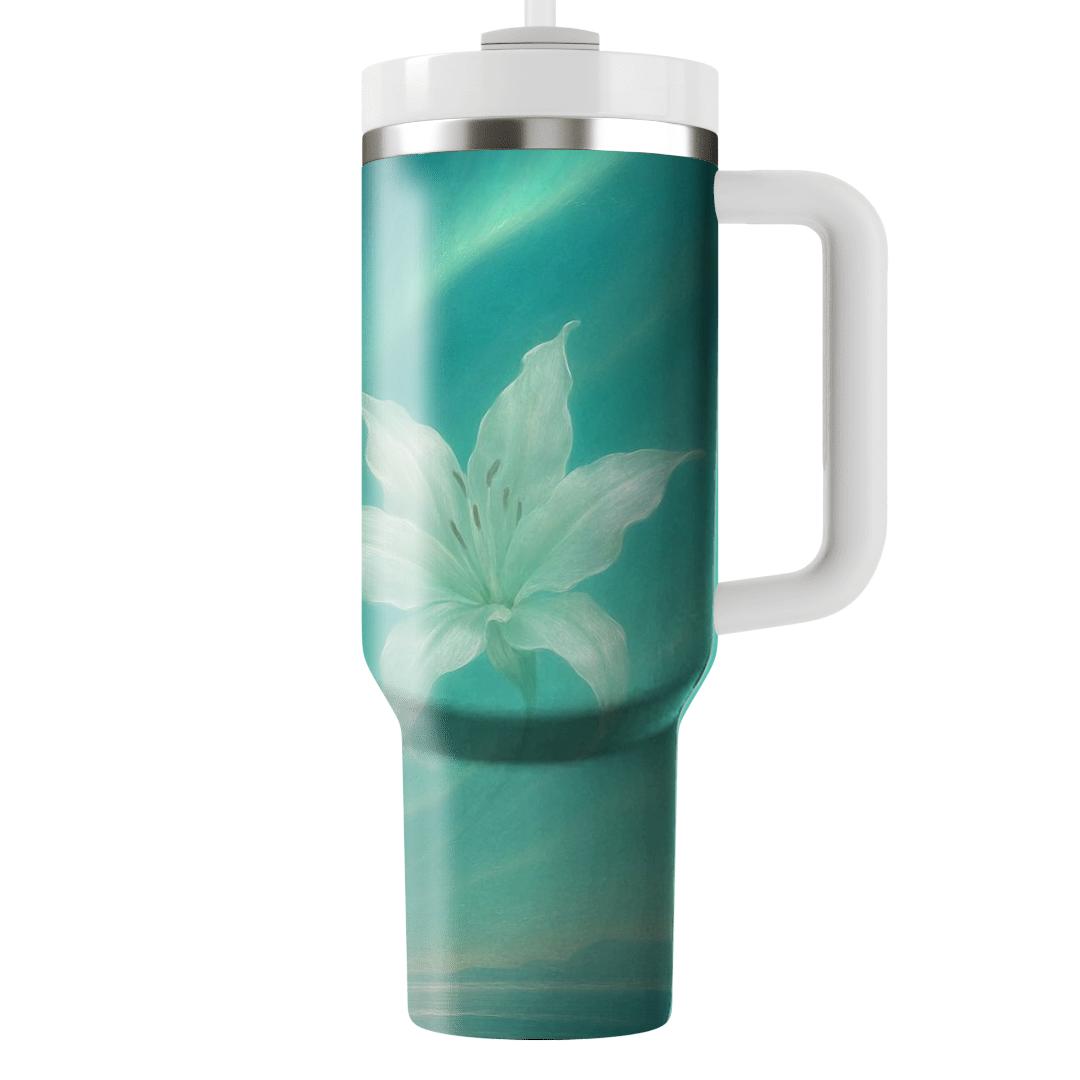 Aurora Lily Drift tumblers with lids