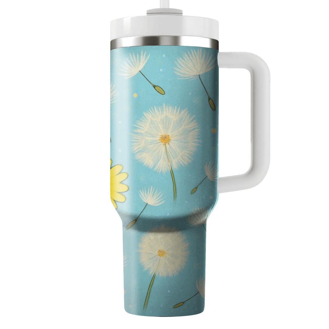 Stellar Dandelion Playground personalized tumblers
