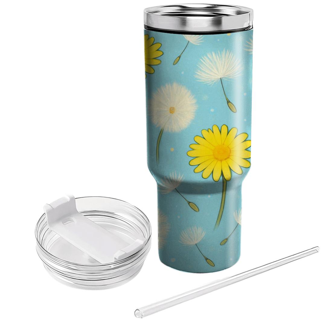 Stellar Dandelion Playground personalized tumblers