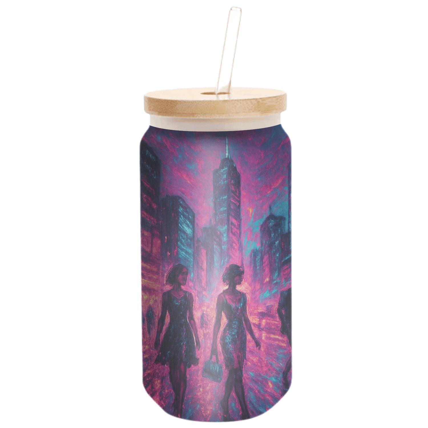 Urban Neon Glamour textured glass