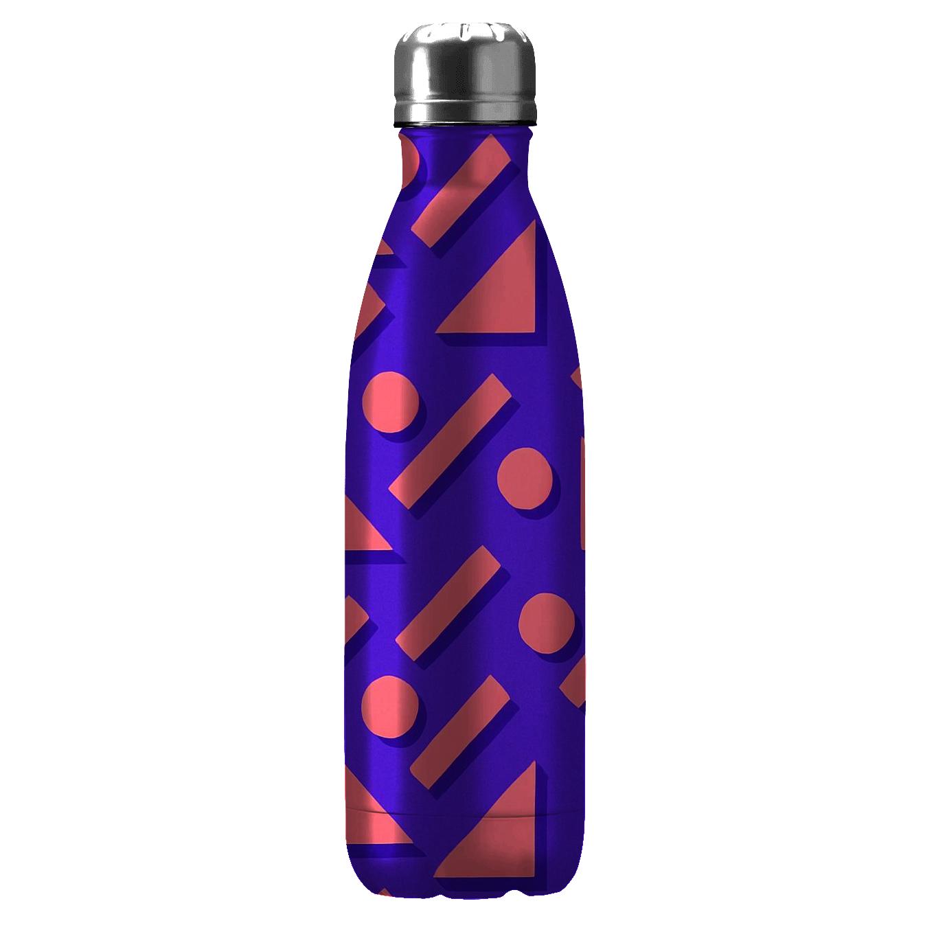 Neon Geometry Boulevard personalized water bottles