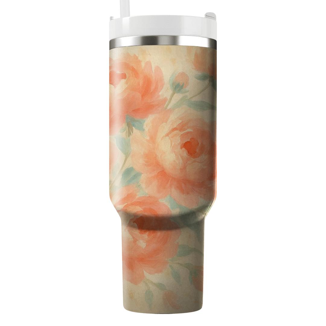 Sunrise Peony Cascade custom tumblers