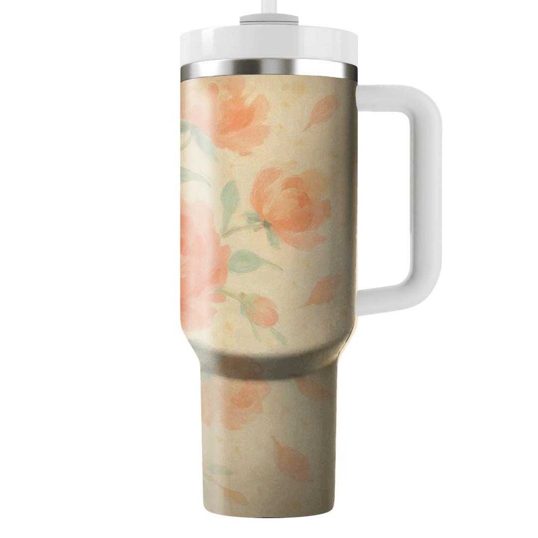Sunrise Peony Cascade custom tumblers