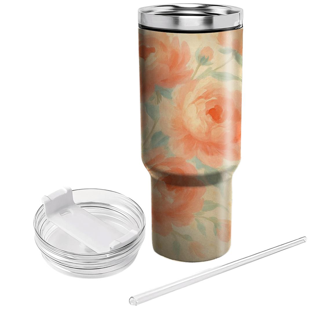 Sunrise Peony Cascade custom tumblers