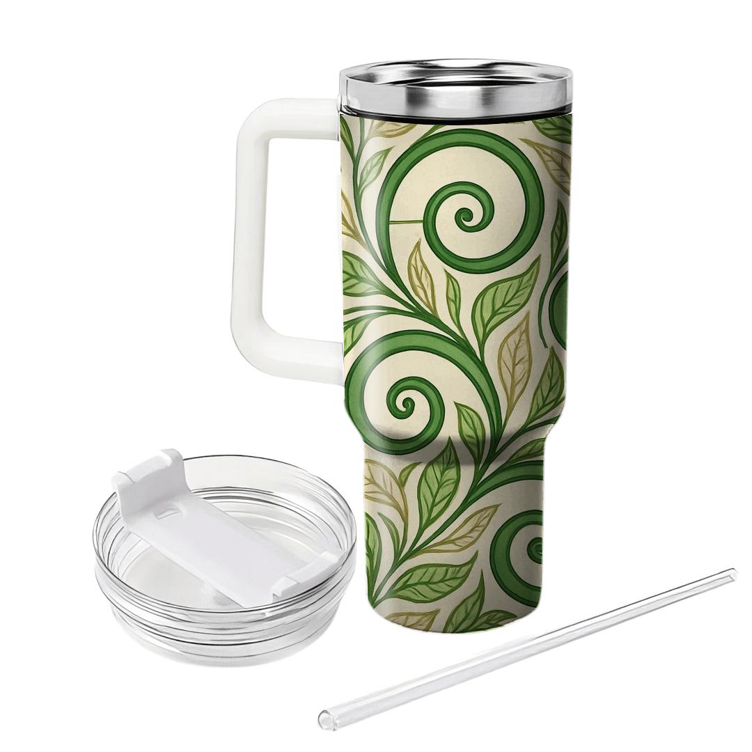Fibonacci Spiral Flourish personalized tumblers
