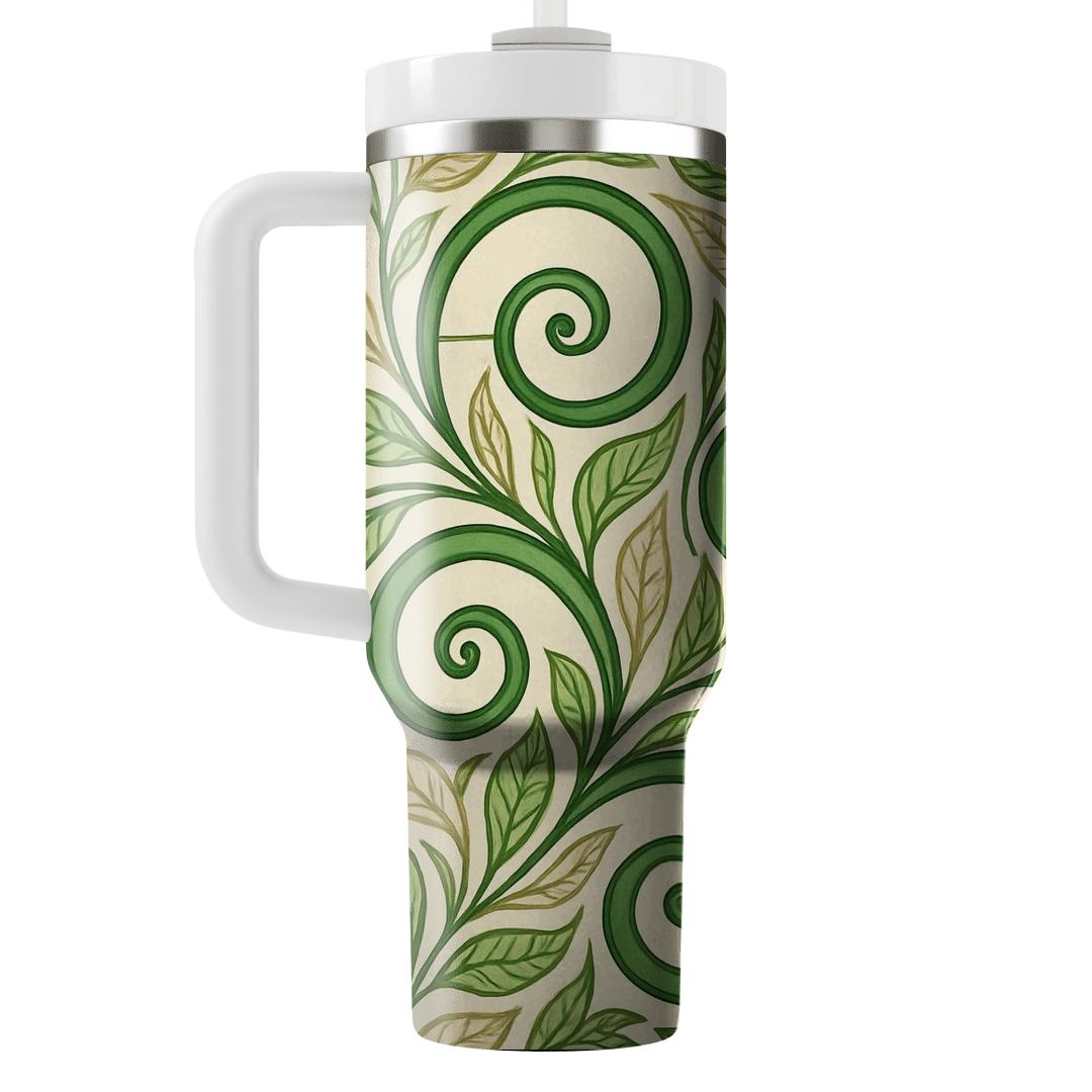 Fibonacci Spiral Flourish personalized tumblers