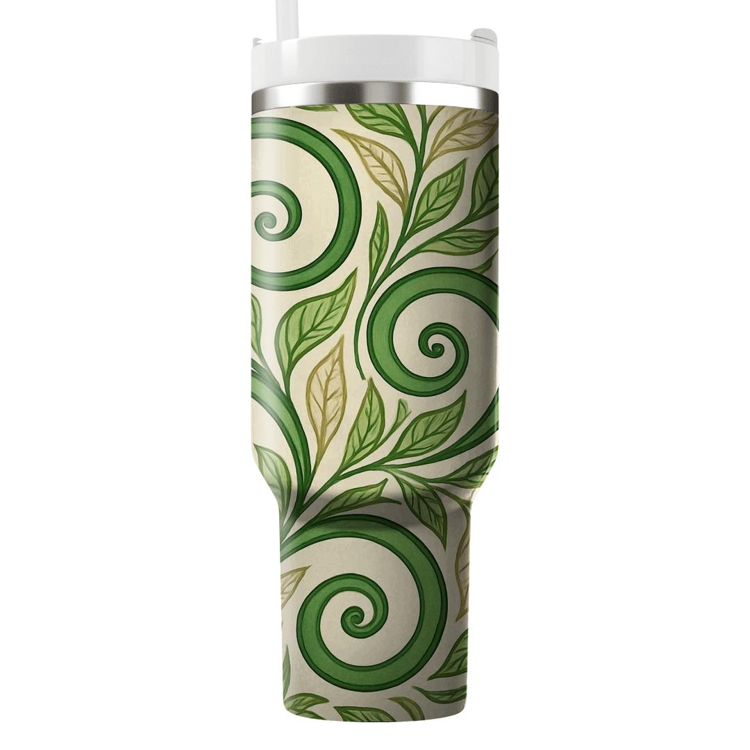 Fibonacci Spiral Flourish personalized tumblers