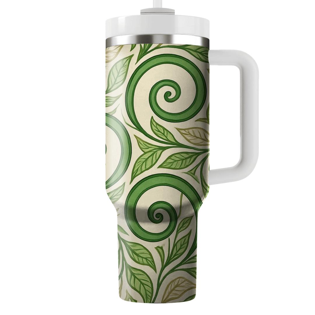 Fibonacci Spiral Flourish personalized tumblers