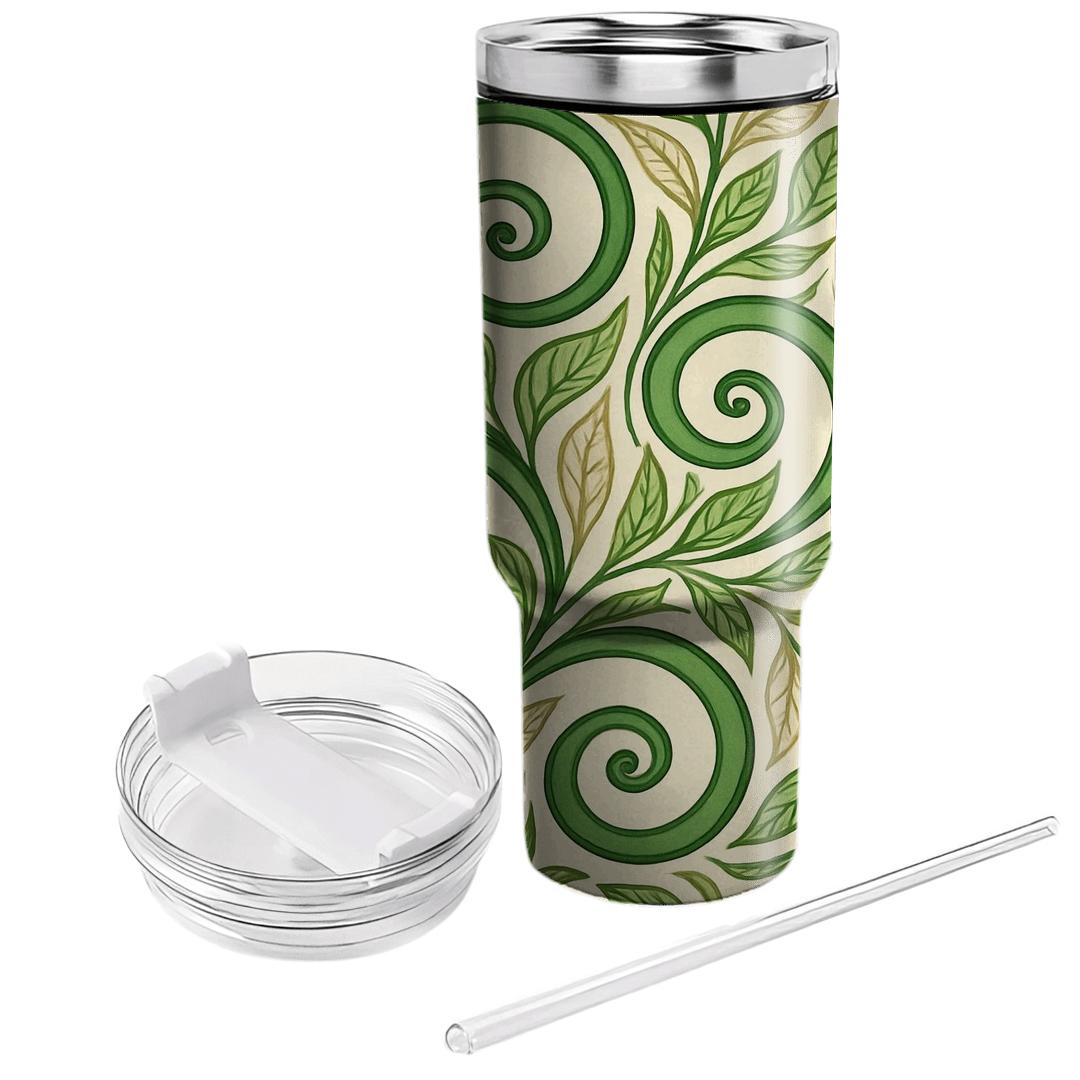 Fibonacci Spiral Flourish personalized tumblers