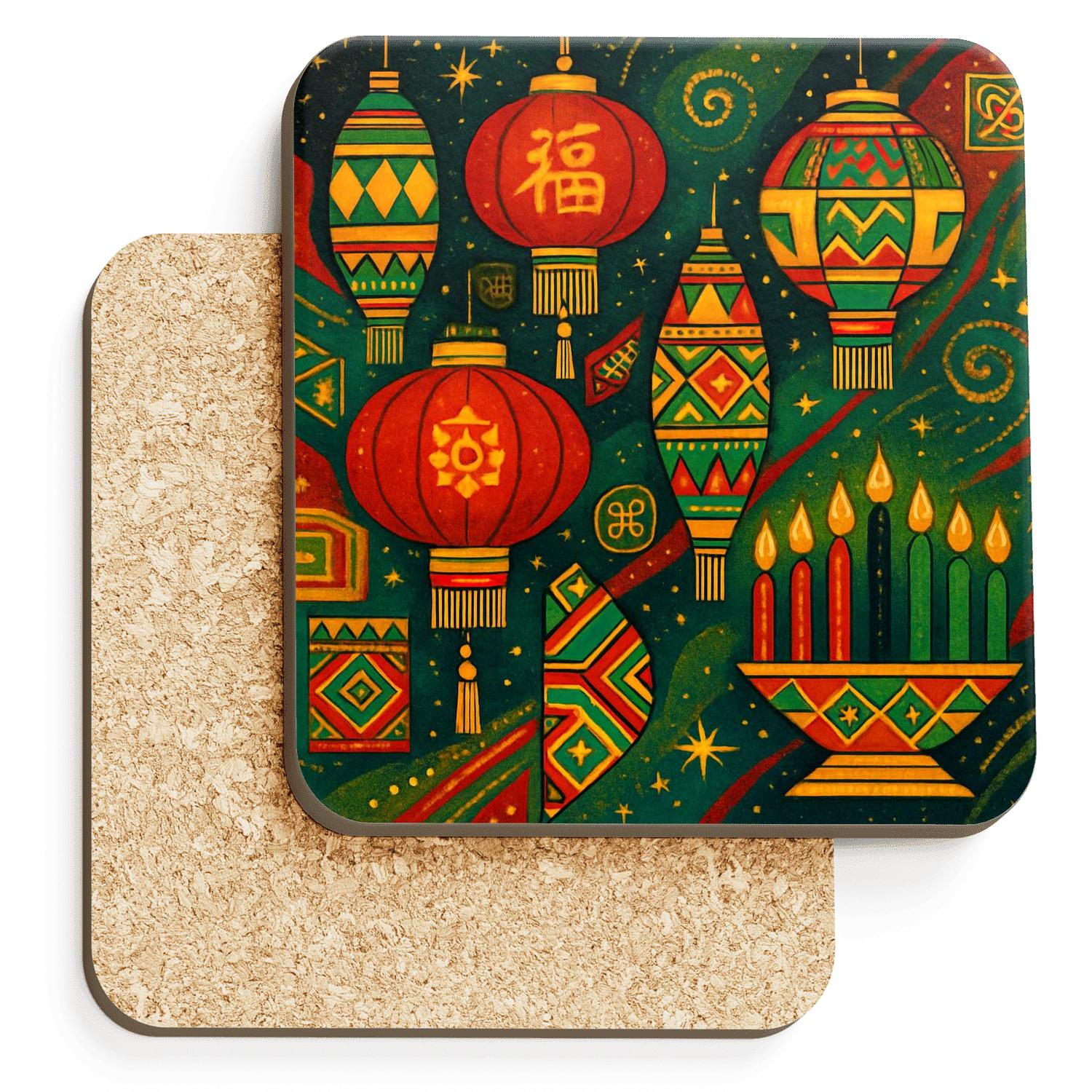 Galactic Fusion Festival wooden table coasters