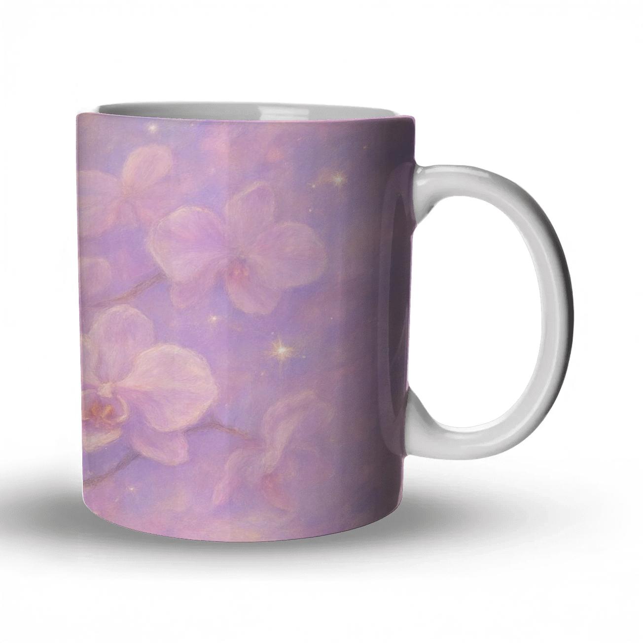 Celestial Orchid Dream ceramic coffee mugs