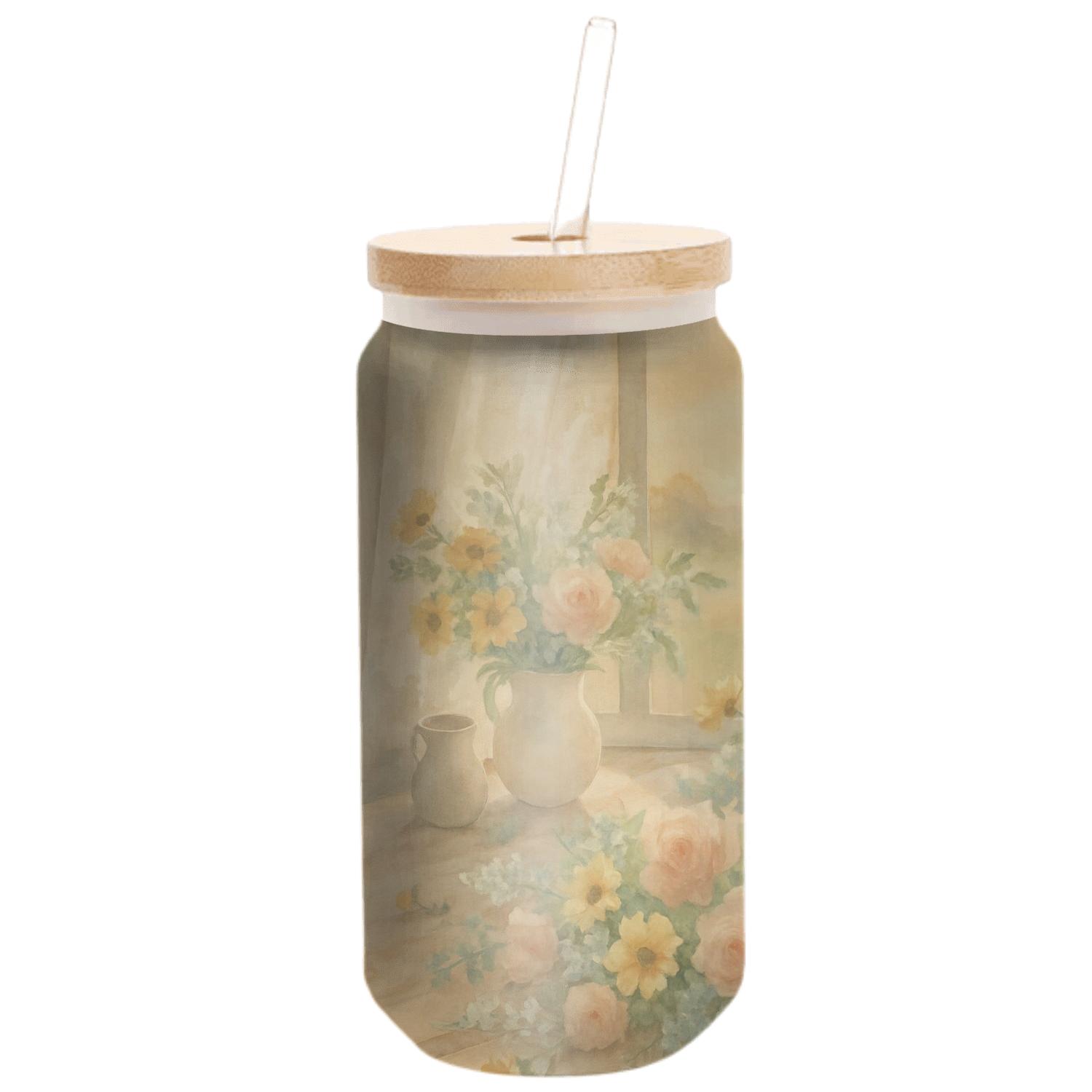 Sunlit Cottage Posy textured glass