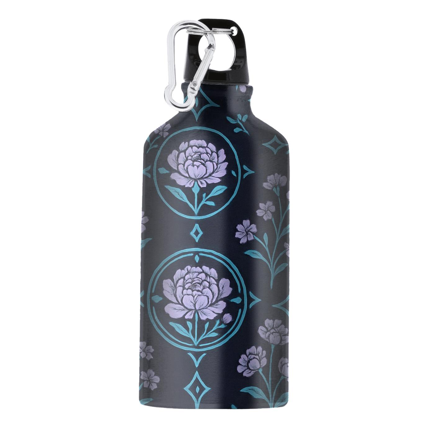 Midnight Blossom Geometry custom sports bottles